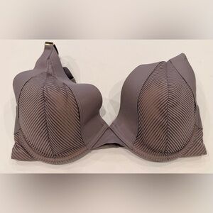 ThirdLove Shadow Stripe Plunge Bra 34E Nude Lace‎ NWOT
